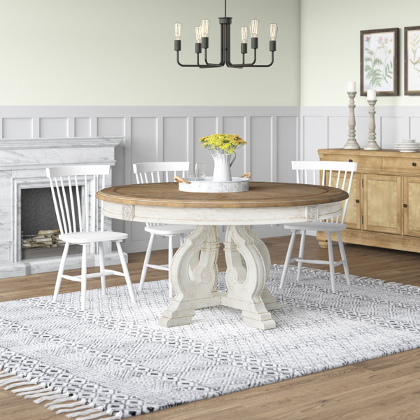 White farmhouse dining 2024 table set